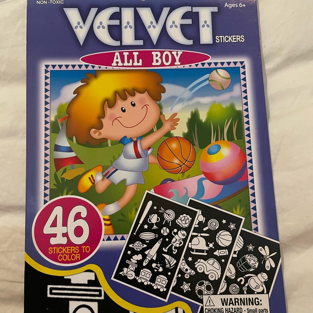 Velvet Stickers to Color - All Boy - 46 Stickers
